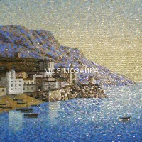Средиземноморье 3. Художественое мозаичное панно 50x50 cm